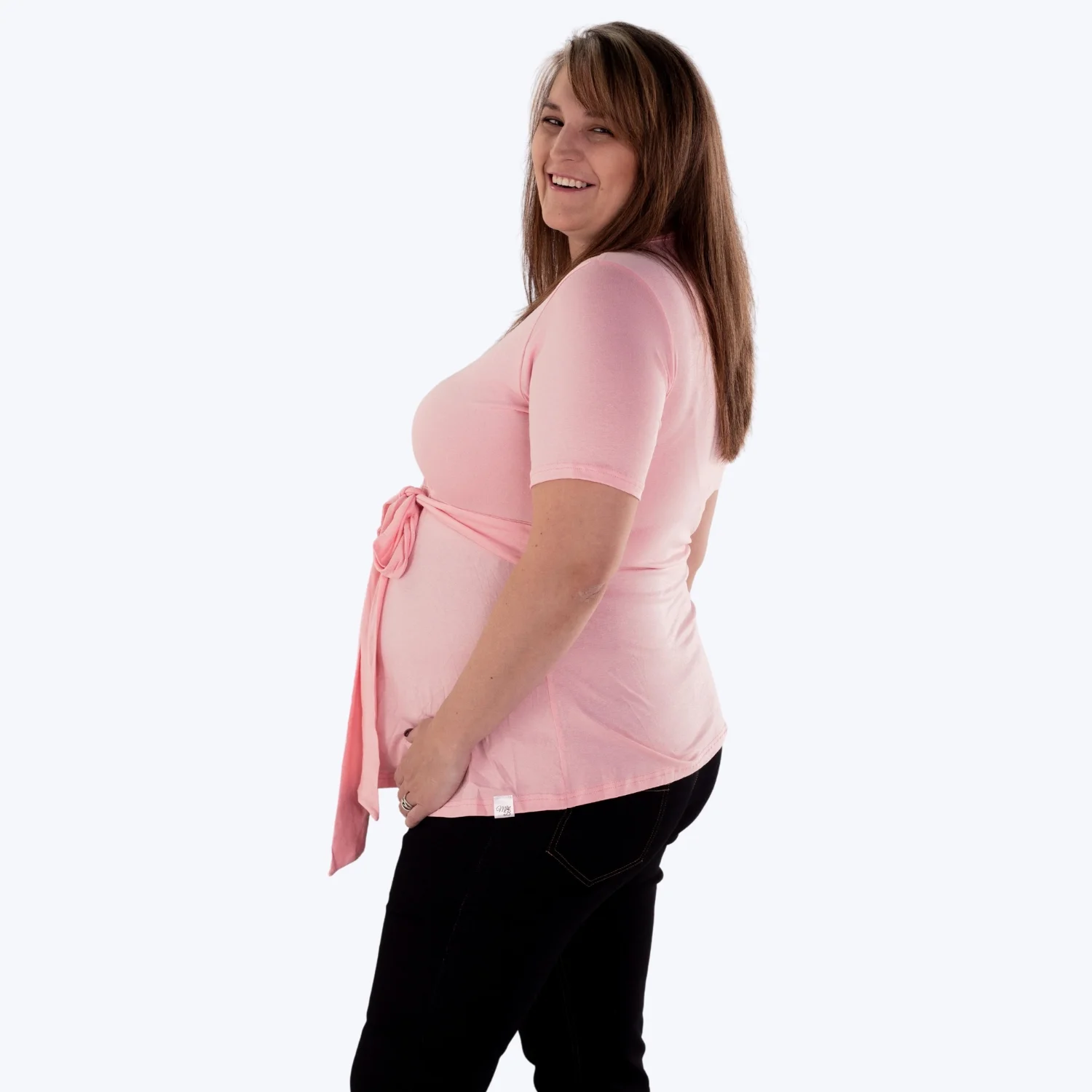 hot pink maternity shirt